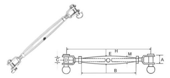 Mâchoire Jaw Tendeur En Acier Inoxydable