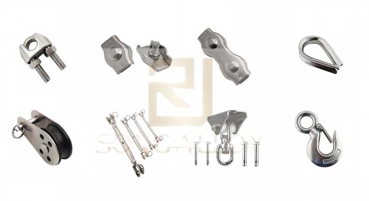Garnitures de c&acirc;ble m&eacute;tallique SS304